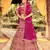 lovely Rani-pink dori, zarkan, and resham embroidered raw silk semi stitched Bridal lehenga