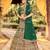 lovable Green dori, zarkan, and resham embroidered raw silk semi stitched Dulhan lehenga