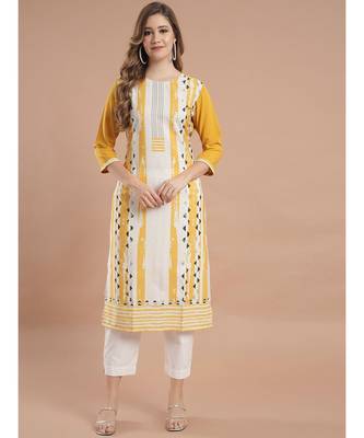 Raghaw Women's Crepe straight digital printed kurta 1