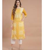 Raghaw Women's Crepe straight digital printed kurta