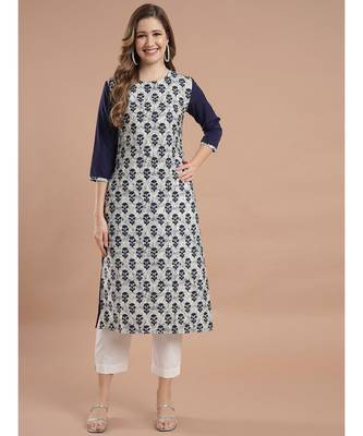 Raghaw Women's Crepe straight digital printed kurta 1