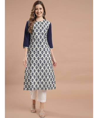 Raghaw Women's Crepe straight digital printed kurta 2