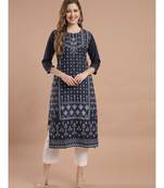 Raghaw Women's Crepe straight digital printed kurta