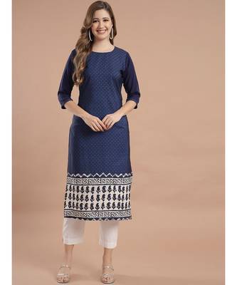 Raghaw Women's Crepe straight digital printed kurta 1