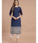 Raghaw Women's Crepe straight digital printed kurta