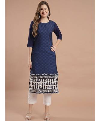 Raghaw Women's Crepe straight digital printed kurta 2