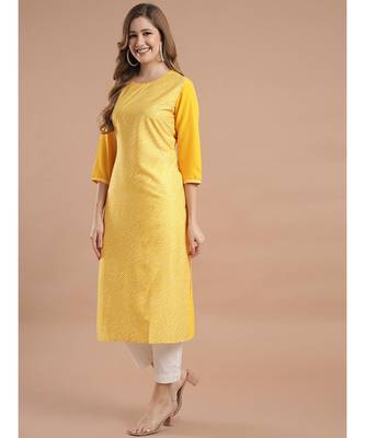 Raghaw Women's Crepe straight digital printed kurta 3