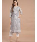 Raghaw Women's Crepe straight digital printed kurta