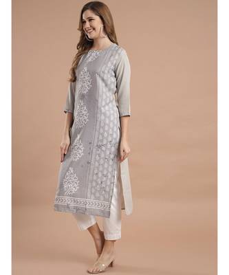 Raghaw Women's Crepe straight digital printed kurta 3