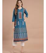 Raghaw Women's Crepe straight digital printed kurta