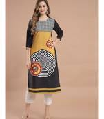 Raghaw Women's Crepe straight digital printed kurta