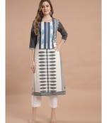 Raghaw Women's Crepe straight digital printed kurta