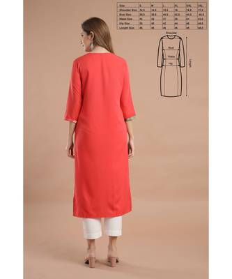 Raghaw Women's Crepe straight digital printed kurta 5
