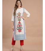 Raghaw Women's Crepe straight digital printed kurta