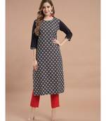 Raghaw Women's Crepe straight digital printed kurta