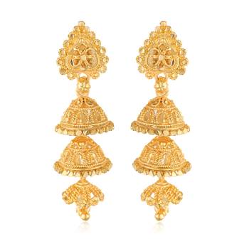 Sukai Jewels Ethnic South Indian Traditional Wear Jhumki Earring for Women and Girls(Pack of 1) 1