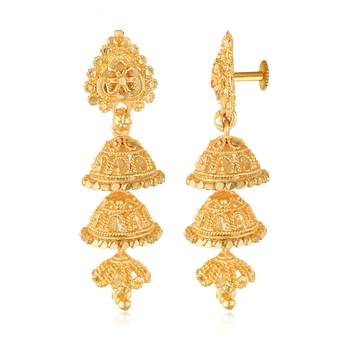 Sukai Jewels Ethnic South Indian Traditional Wear Jhumki Earring for Women and Girls(Pack of 1) 2