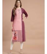 Raghaw Women's Crepe straight digital printed kurta