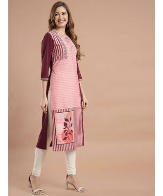 Raghaw Women's Crepe straight digital printed kurta 4