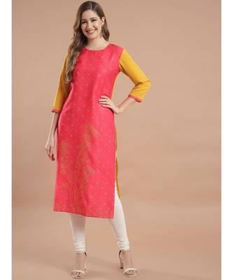 Raghaw Women's Crepe straight digital printed kurta 1