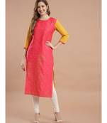 Raghaw Women's Crepe straight digital printed kurta