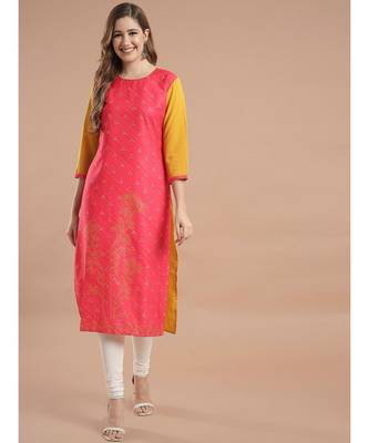 Raghaw Women's Crepe straight digital printed kurta 2