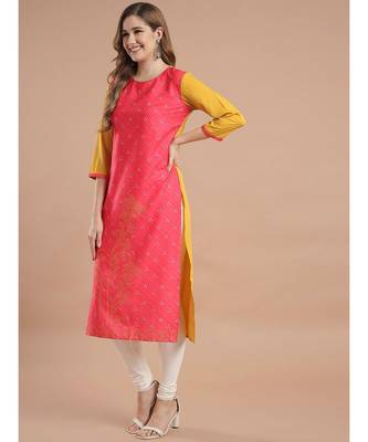 Raghaw Women's Crepe straight digital printed kurta 3