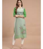 Raghaw Women's Crepe straight digital printed kurta