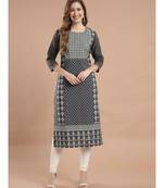 Raghaw Women's Crepe straight digital printed kurta