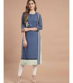 Raghaw Women's Crepe straight digital printed kurta