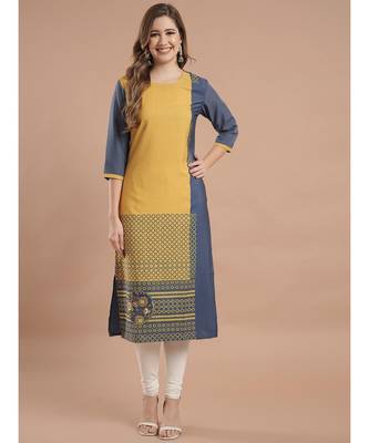 Raghaw Women's Crepe straight digital printed kurta 2
