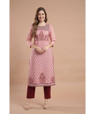 Raghaw Women's Crepe straight digital printed kurta 1