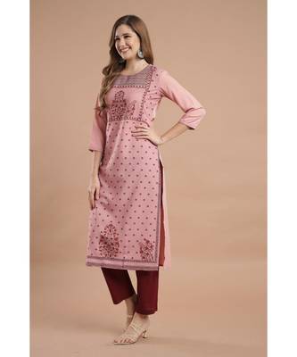 Raghaw Women's Crepe straight digital printed kurta 3