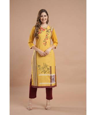 Raghaw Women's Crepe straight digital printed kurta 1