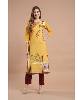 Raghaw Women's Crepe straight digital printed kurta 2