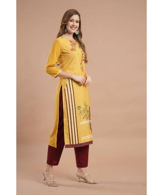 Raghaw Women's Crepe straight digital printed kurta 4