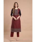 Raghaw Women's Crepe straight digital printed kurta