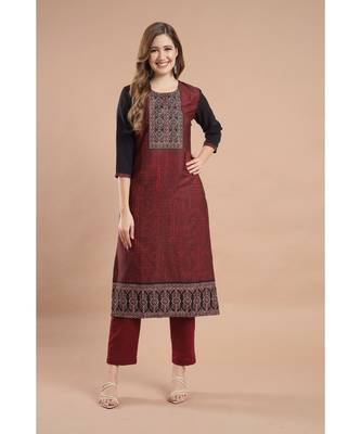 Raghaw Women's Crepe straight digital printed kurta 2