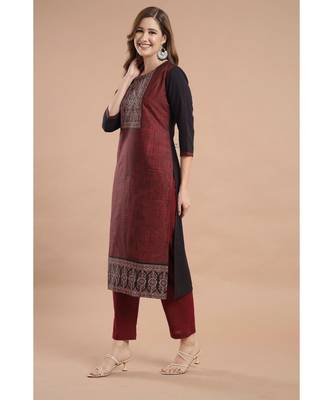 Raghaw Women's Crepe straight digital printed kurta 3