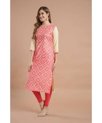 Raghaw Women's Crepe straight digital printed kurta 3