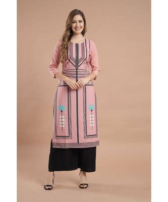 Raghaw Women's Crepe straight digital printed kurta 1