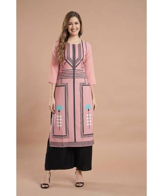 Raghaw Women's Crepe straight digital printed kurta 2
