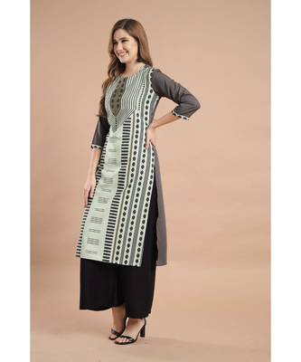 Raghaw Women's Crepe straight digital printed kurta 3