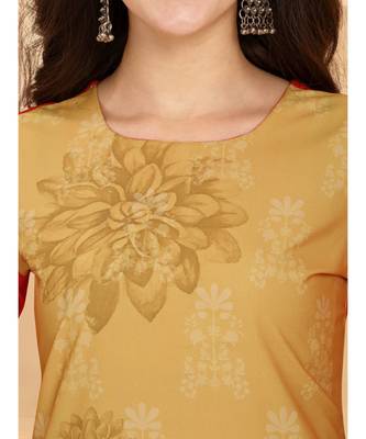 Raghaw Women's Crepe straight digital printed kurta 5