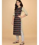 Raghaw Women's Crepe straight digital printed kurta