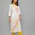 Ethnava Women's Chikankari Hand Embroidered Cotton Straight Kurta