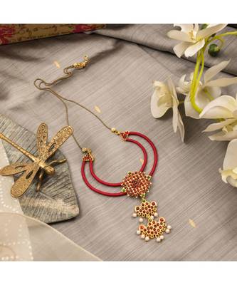 gold plated Chand Red Necklaces 1