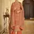 Orange digital print jacquard salwar