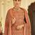 Orange digital print jacquard salwar