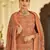 Orange digital print jacquard salwar